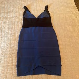 Navy and Black Herve Leger dress